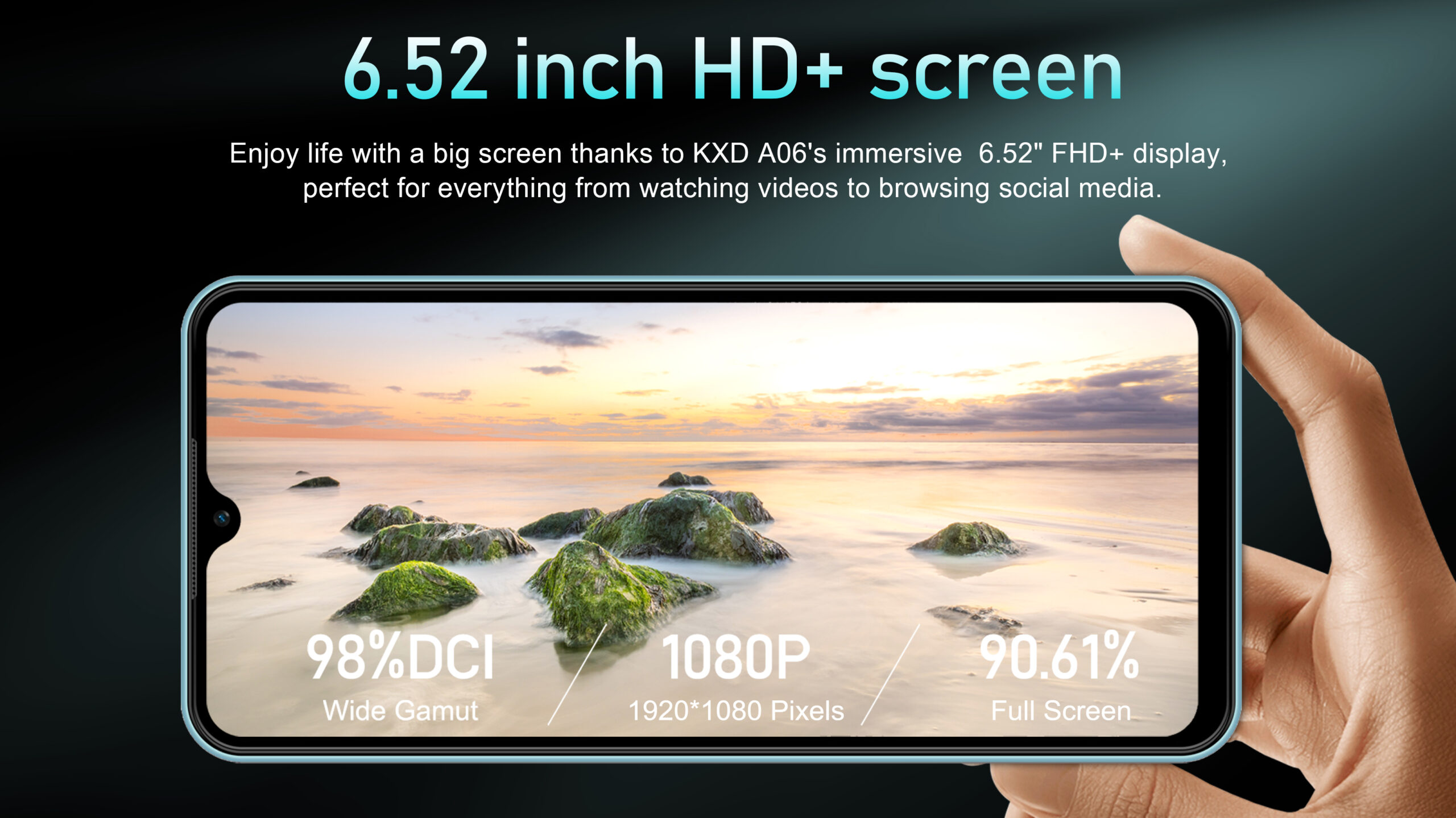 KXD A07 Smartphone 6.52'' HD+ Octa-Core Android 12